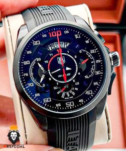 ساعت تگ هویر مردانه مرسدس بنز کرنوگراف مشکی رابر صفحه مشکی TAG HEUER Grand Carrera SLS 0827