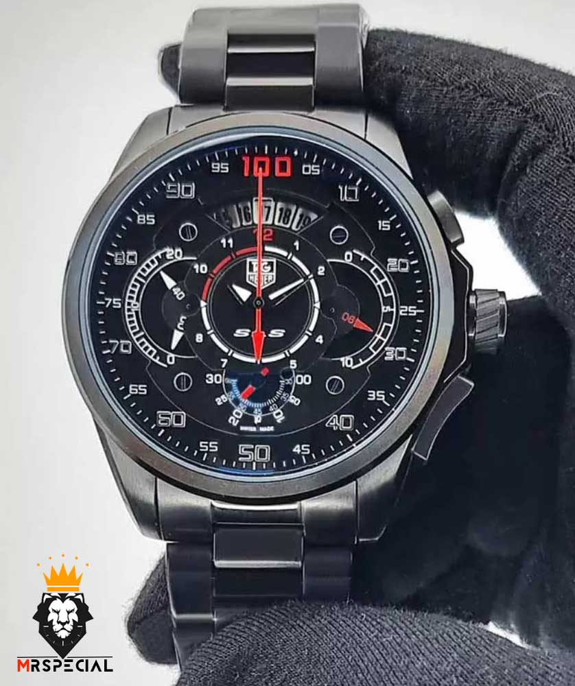 ساعت مردانه تگ هویر مرسدس بنز مشکی صفحه مشکی 0831 TAG HEUER Grand Carrera SLS