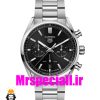 ساعت تگ هویر مردانه مدل کررا کرنوگراف استیل صفحه مشکی Tag Heuer Carrera TG 01926