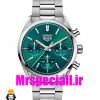 ساعت تگ هویر مردانه مدل کررا کرنوگراف استیل صفحه سبز Tag Heuer Carrera TG 01927