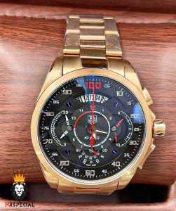 ساعت تگ هویر مردانه مرسدس بنز کرنوگراف رزگلد صفحه مشکی 8749 TAG HEUER Grand Carrera SLS