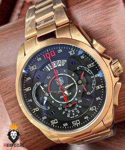 ساعت تگ هویر مردانه مرسدس بنز کرنوگراف رزگلد صفحه مشکی 8749 TAG HEUER Grand Carrera SLS