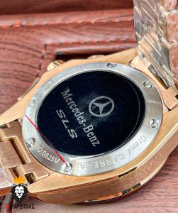 ساعت تگ هویر مردانه مرسدس بنز کرنوگراف رزگلد صفحه مشکی 8749 TAG HEUER Grand Carrera SLS