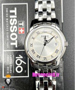 ساعت تیسوت مردانه استیل موتور سوییس کوارتز صفحه سفید 021415 TISSOT R460 