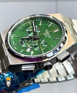ساعت تیسوت مردانه مدل پی ار ایکس استیل کرنوگراف صفحه سبز 021397 TISSOT PRX 