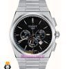 ساعت تیسوت مردانه مدل پی ار ایکس استیل کرنوگراف صفحه مشکی 021399 TISSOT PRX