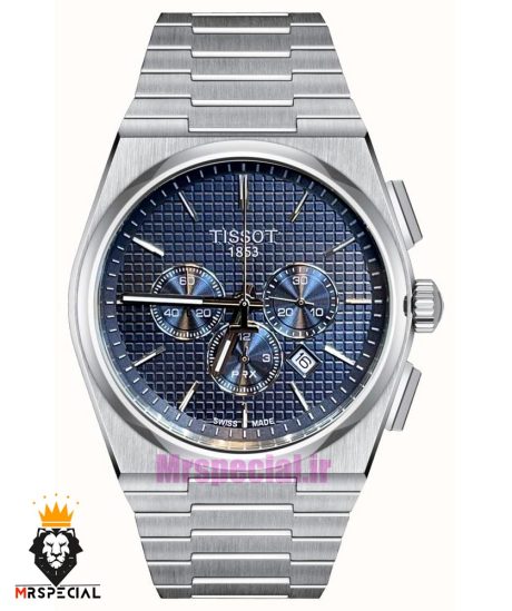 ساعت تیسوت مردانه مدل پی ار ایکس استیل کرنوگراف صفحه ابی 021400 TISSOT PRX