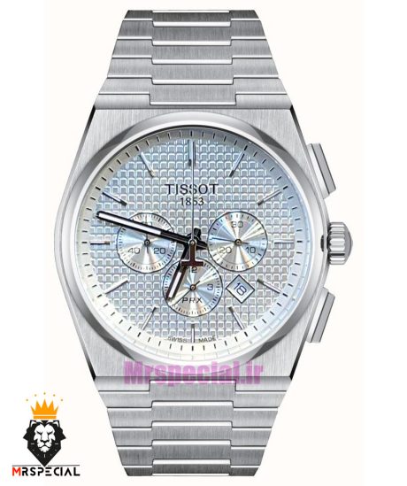 ساعت تیسوت مردانه مدل پی ار ایکس استیل کرنوگراف صفحه سفید 021398 TISSOT PRX