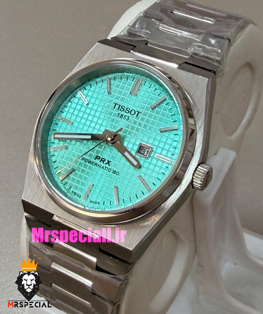 ساعت تیسوت زنانه مدل پی ار ایکس کوارتز استیل صفحه تیفانی 021627 TISSOT PRX