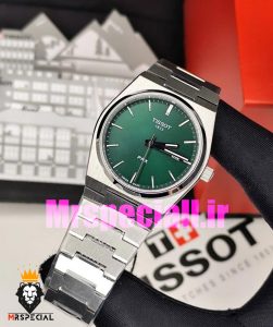 ساعت تیسوت مدل پی ار ایکس مردانه کوارتز استیل صفحه سبز 020798 TISSOT PRX 