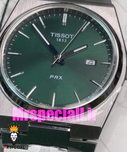 ساعت تیسوت مدل پی ار ایکس مردانه کوارتز استیل صفحه سبز 020798 TISSOT PRX 