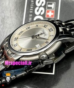 ساعت تیسوت مردانه استیل موتور سوییس کوارتز صفحه سفید 021415 TISSOT R460 
