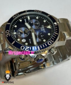 ساعت تیسوت مردانه مدل سی استار موتورکرنوگراف بند استیل صفحه ابی 021433 TISSOT SEASTAR 