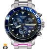ساعت تیسوت مردانه مدل سی استار موتورکرنوگراف بند استیل صفحه ابی 021433 TISSOT SEASTAR
