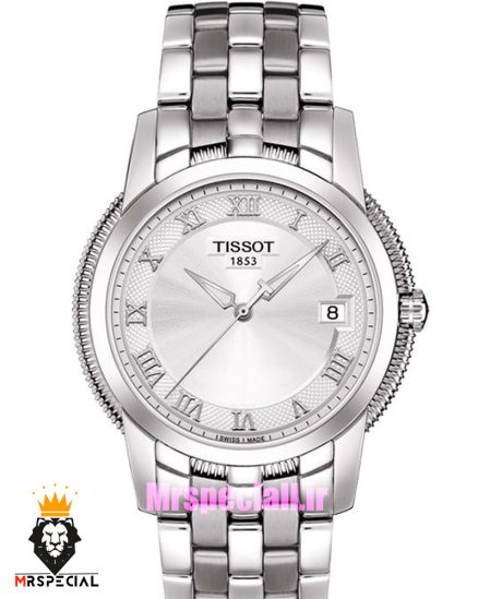 ساعت تیسوت مردانه استیل موتور سوییس کوارتز صفحه سفید 021415 TISSOT R460
