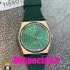 ساعت مچی تیسوت مردانه پی ار ایکس کوارتز بند رابر سبز صفحه سبز 020779 TISSOT PRX