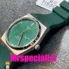 ساعت مچی تیسوت مردانه پی ار ایکس کوارتز بند رابر سبز صفحه سبز 020779 TISSOT PRX