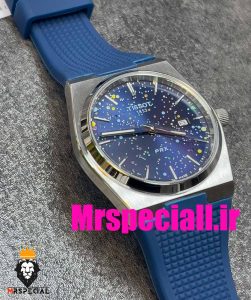 ساعت مچی تیسوت مردانه پی ار ایکس کوارتز بند رابر سورمه ای 020777 TISSOT PRX