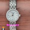ساعت تیسوت زنانه کوارتز استیل نقره ای صفحه سفید قاب نگین 021001 TISSOT Lovely