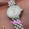 ساعت تیسوت زنانه کوارتز استیل نقره ای صفحه سفید قاب نگین 021001 TISSOT Lovely