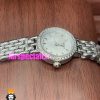 ساعت تیسوت زنانه کوارتز استیل نقره ای صفحه سفید قاب نگین 021001 TISSOT Lovely