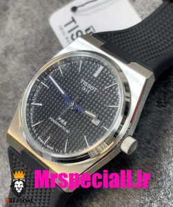 ساعت مچی تیسوت مردانه پی ار ایکس کوارتز بند رابر مشکی صفحه مشکی 020780 TISSOT PRX