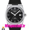 ساعت مچی تیسوت مردانه پی ار ایکس کوارتز بند رابر مشکی صفحه مشکی 020780 TISSOT PRX