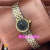 ساعت تیسوت زنانه کوارتز دو رنگ طلایی صفحه مشکی 021000 TISSOT Lovely