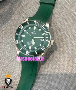 ساعت تودور مردانه اتوماتیک بند رابر سبز صفحه سبز 021488 TUDOR BLACK BAY 