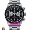 ساعت تودور مردانه اتوماتیک بند استیل صفحه مشکی 021531 TUDOR black bay chron