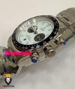 ساعت تودور مردانه اتوماتیک بند استیل صفحه سفید 021530 TUDOR black bay chron 