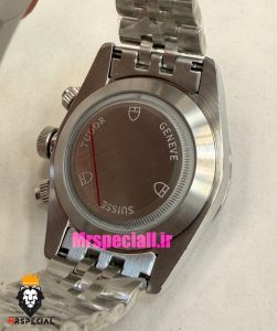 ساعت تودور مردانه اتوماتیک بند استیل صفحه ابی 021532 TUDOR black bay chron 