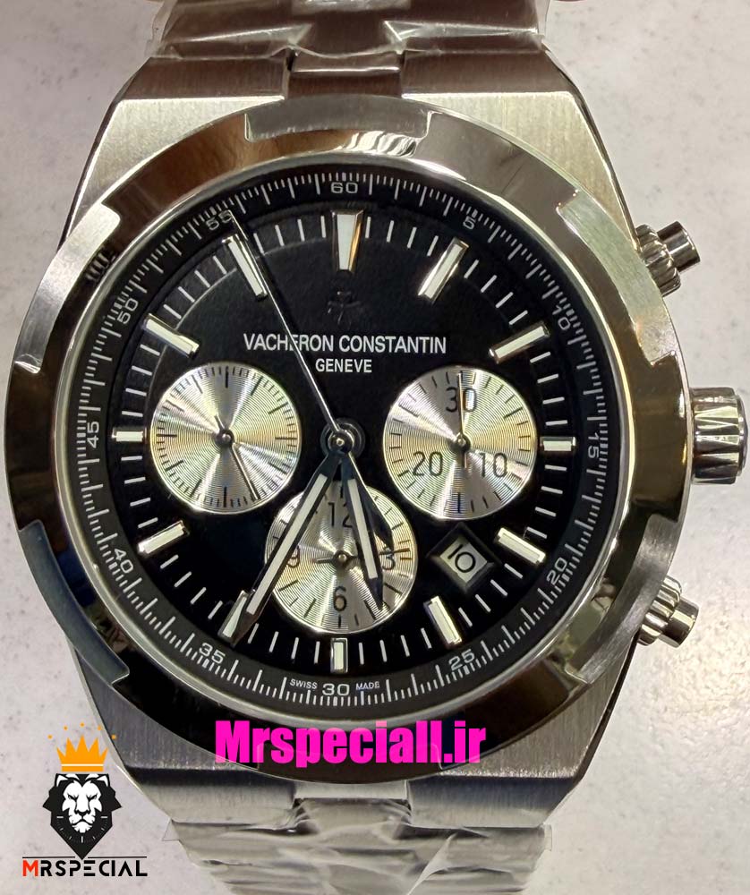 ساعت واشرون کنستانتین مردانه اتوماتیک صفحه مشکی Vacheron Constantin 021554