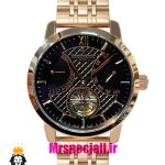 ساعت مردانه واشرون کنستانتین اتوماتیک رزگلد صفحه مشکی Vacheron Constantin 021448