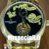 ساعت واشرون کنستانتین مدل دراگون مردانه اتوماتیک طلایی حکاکی کیفیت مستر Vacheron Constantin dragon 020791