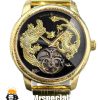 ساعت واشرون کنستانتین مدل دراگون مردانه اتوماتیک طلایی حکاکی کیفیت مستر Vacheron Constantin dragon 01578