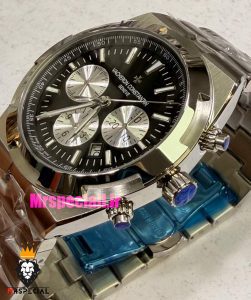 ساعت واشرون کنستانتین مردانه اتوماتیک صفحه مشکی Vacheron Constantin 021554