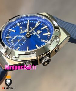 ساعت واشرون کنستانتین مردانه اتوماتیک صفحه ابی Vacheron Constantin Overseas Dual Time 021705