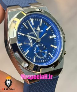 ساعت واشرون کنستانتین مردانه اتوماتیک صفحه ابی Vacheron Constantin Overseas Dual Time 021705