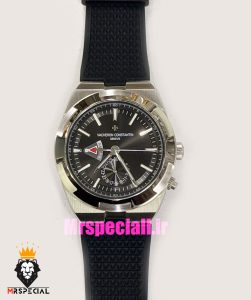 ساعت واشرون کنستانتین مردانه اتوماتیک صفحه مشکی Vacheron Constantin Overseas Dual Time 021706 
