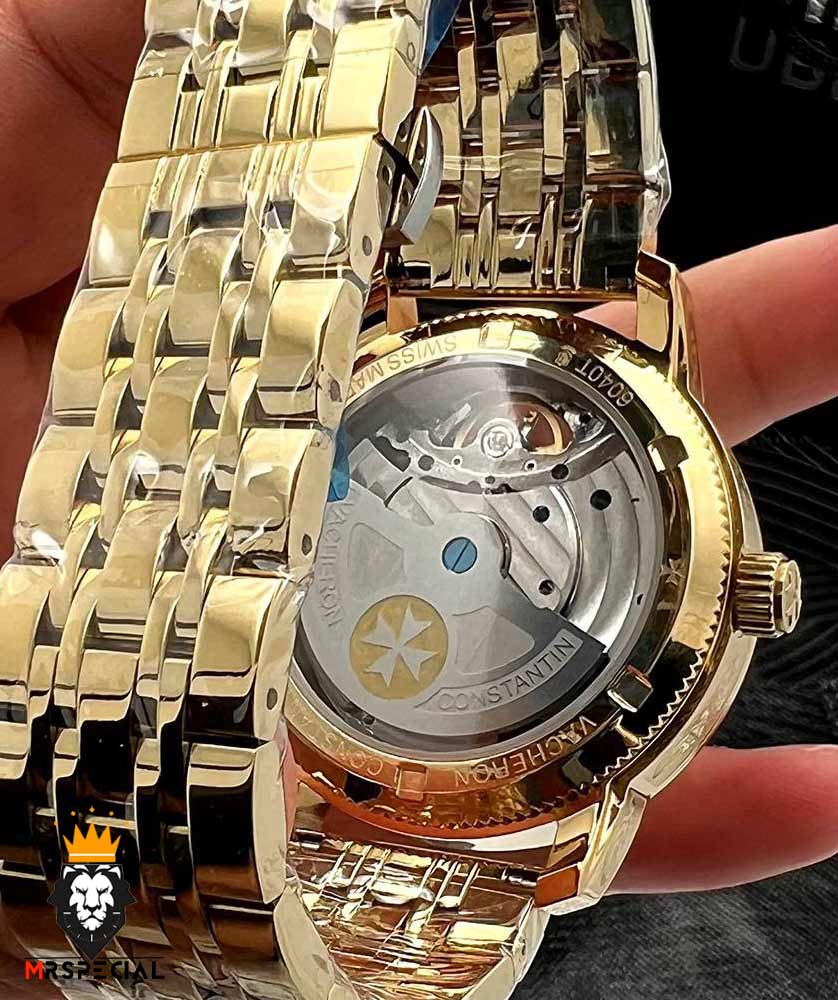 ساعت واشرون کنستانتین مدل دراگون مردانه اتوماتیک طلایی حکاکی Vacheron Constantin dragon 01578