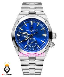 ساعت واشرون کنستانتین مردانه اتوماتیک صفحه ابی Vacheron Constantin Overseas Dual Time 021704