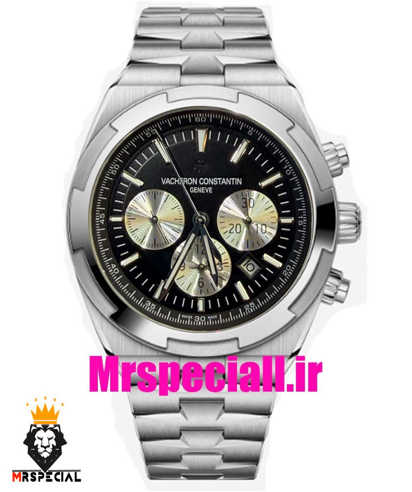 ساعت واشرون کنستانتین مردانه اتوماتیک صفحه مشکی Vacheron Constantin 021554