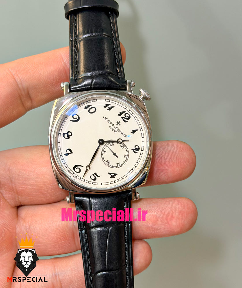 ساعت مردانه واشرون کنستانتین اتوماتیک بند چرم صفحه سفید Vacheron Constantin American 021700