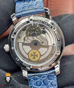 ساعت واشرون کنستانتین مدل دراگون مردانه اتوماتیک حکاکی بند چرم Vacheron Constantin dragon 01615