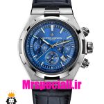 ساعت واشرون کنستانتین مردانه اتوماتیک بند چرم صفحه ابی Vacheron Constantin 01047