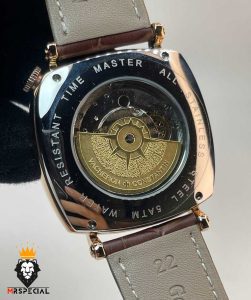 معرفی ساعت مردانه واشرون کنستانتین اتوماتیک رزگلد بند چرم صفحه سفید Vacheron Constantin 021335