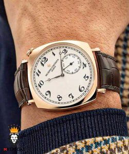 معرفی ساعت مردانه واشرون کنستانتین اتوماتیک رزگلد بند چرم صفحه سفید Vacheron Constantin 021335