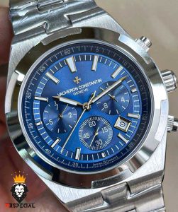 ساعت واشرون کنستانتین مردانه اتوماتیک صفحه ابی vacheron constantin overseas 01051