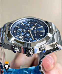 ساعت واشرون کنستانتین مردانه اتوماتیک صفحه ابی vacheron constantin overseas 01051